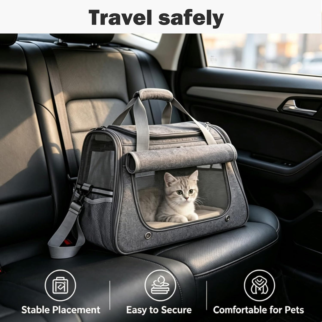 Katzentransportbox, Hundebox Faltbar für Katzen und kleine Hunde, Transportbox Katze für Reisen und