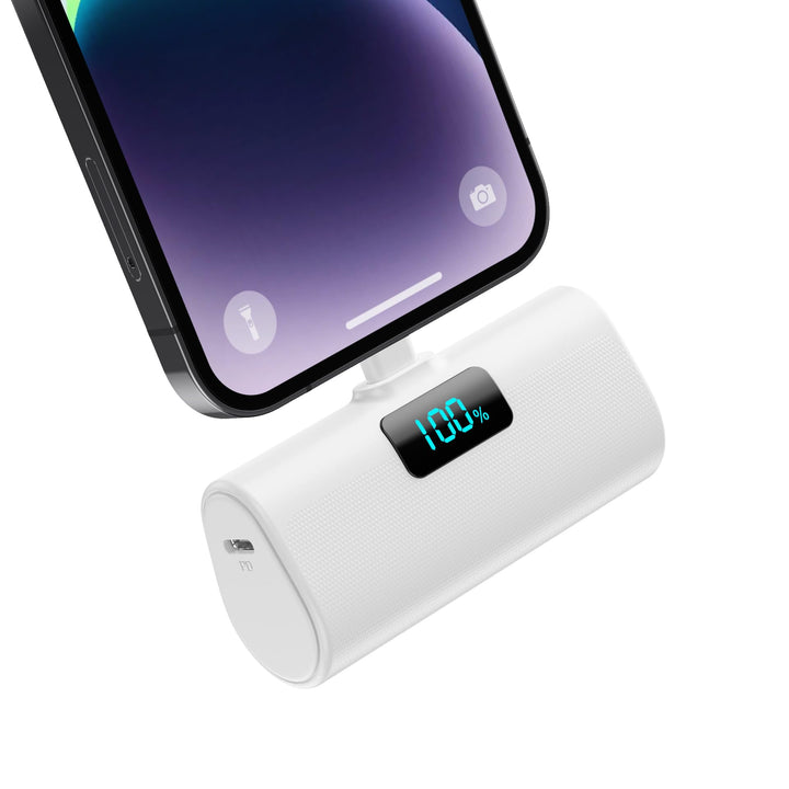 Mini Powerbank 5200mAh für iPhone, Klein Power Bank 20W PD 4.0A Schnellladefunktion Externer Akku, C