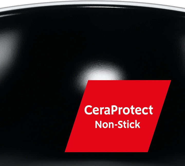 Silit Wuhan Wokpfanne Induktion 28 cm, Wok Edelstahl beschichtet, Wok Induktion, backofenfest