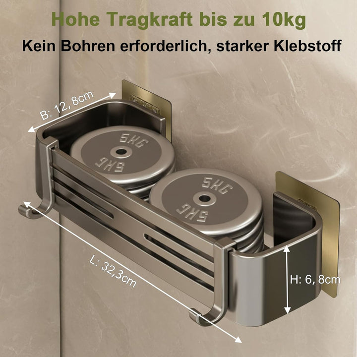 Sufdari Duschablage Ohne Bohren, Wasserdichter und Rostfreier Duschregal, Badezimmer Regal Organizer