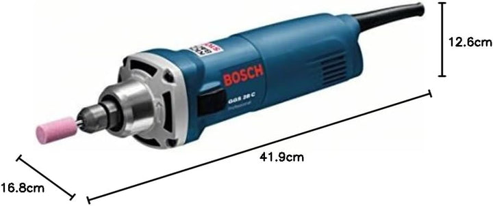 Bosch Professional Geradschleifer GGS 28 C (Leerlaufdrehzahl 30.000 min-1, inkl. Spannzange 6 mm, 2
