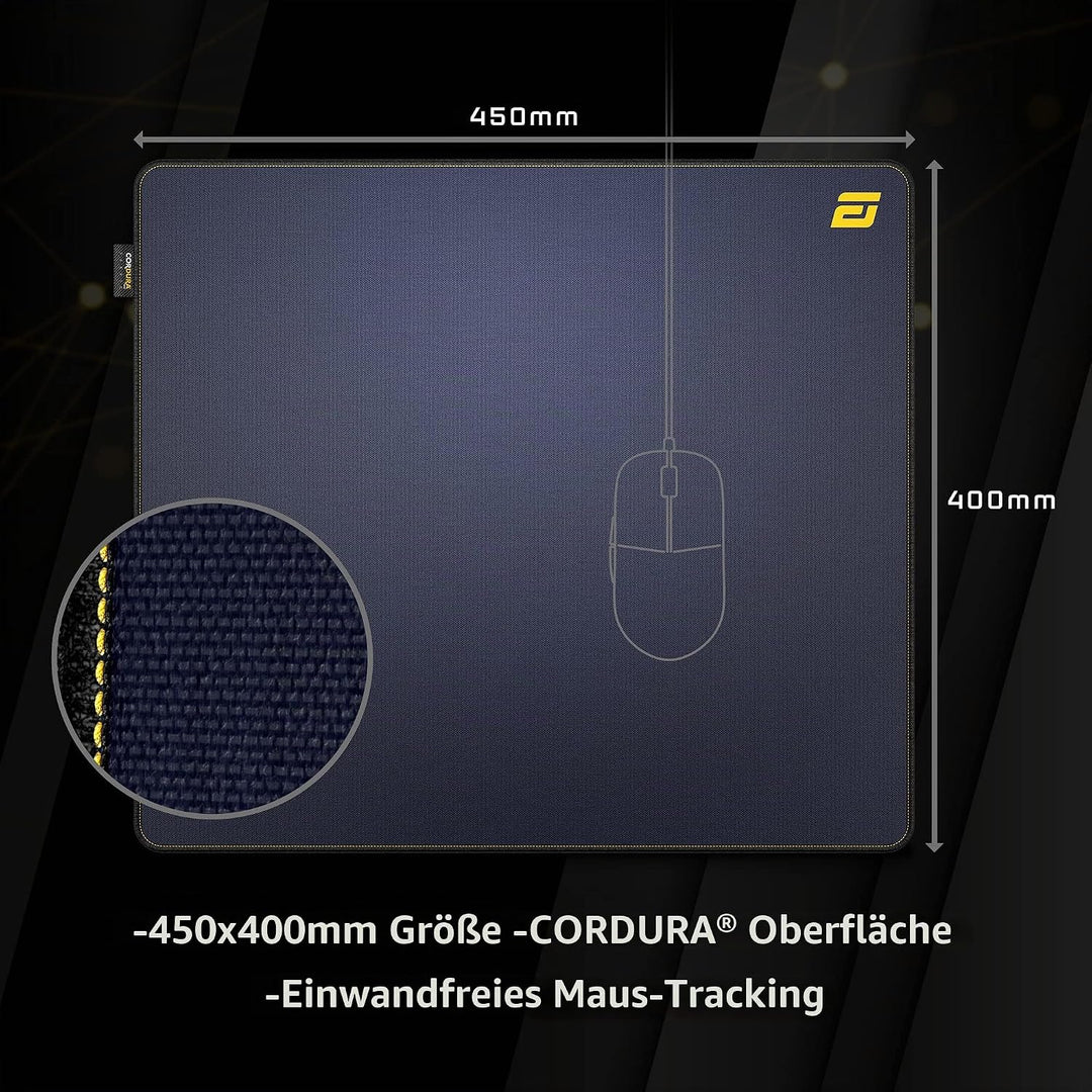 ENDGAME GEAR MPC450 Cordura® Gaming-Mauspad, 45 x 40 cm, Cordura-Gewebe, rutschfest, Dunkelblau