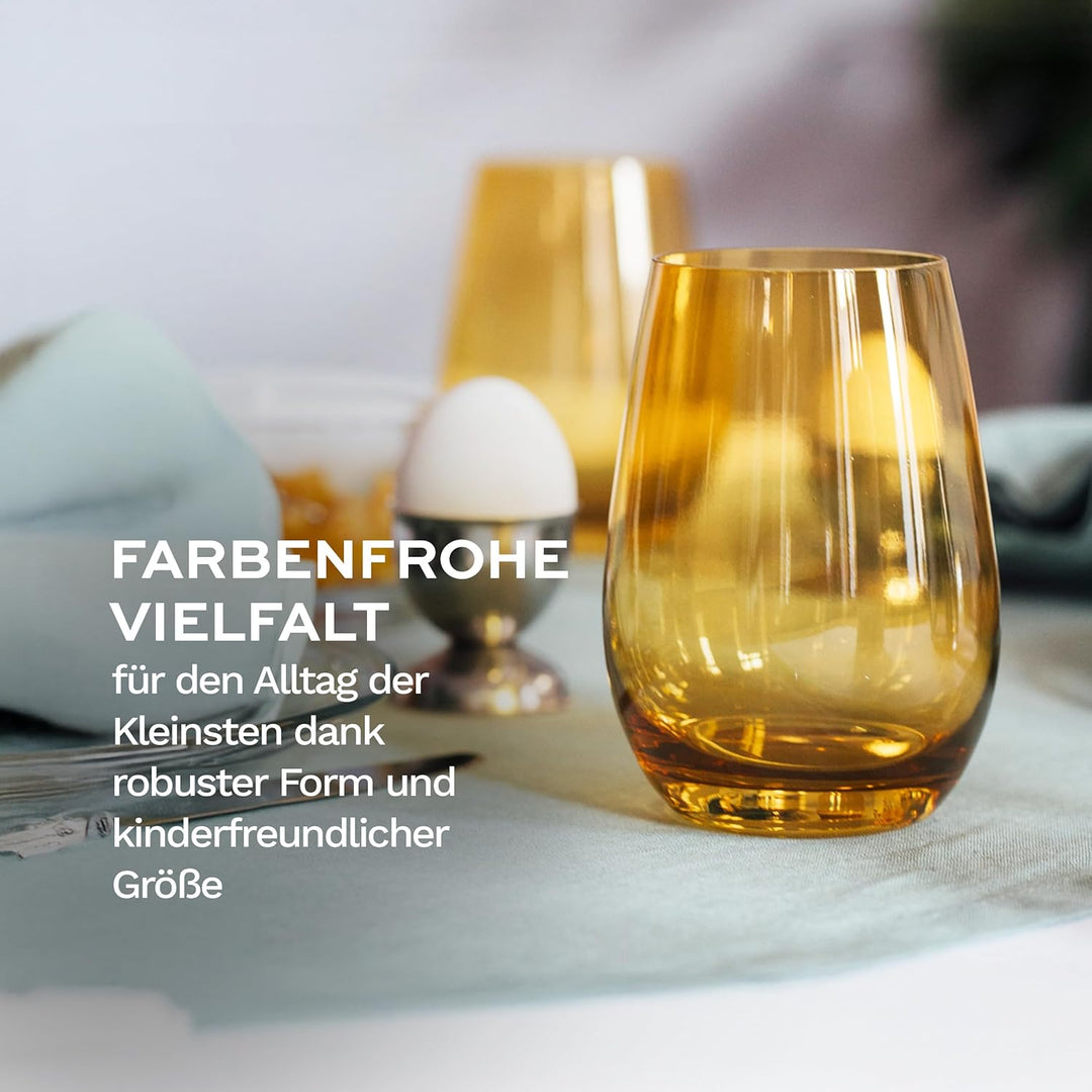 Stölzle Lausitz Wassergläser Set Elements Kids Farbe Bernstein 335 ml randvoll / 6er Set Wassergläse