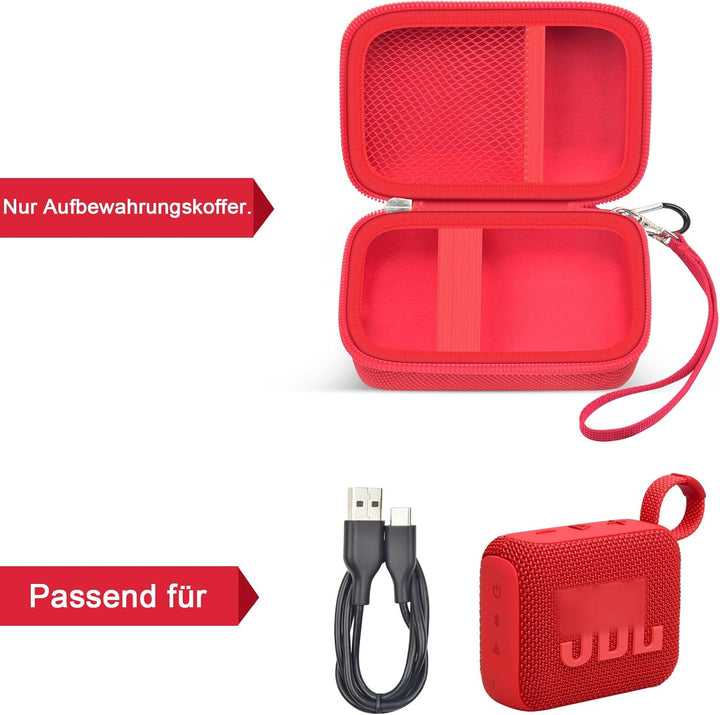 Tragetasche Kompatibel mit JBL Go 4 - tragbarer Bluetooth-Lautsprecher Box Pro Sound, Auch für Go 3/