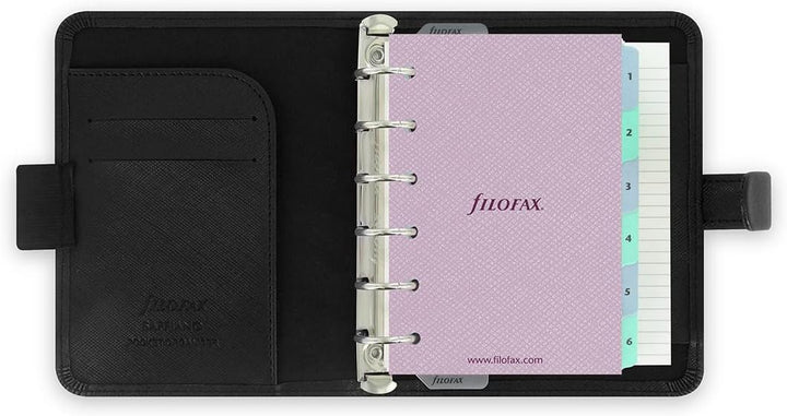 Filofax 22468 Saffiano Organiser, schwarz, schwarz