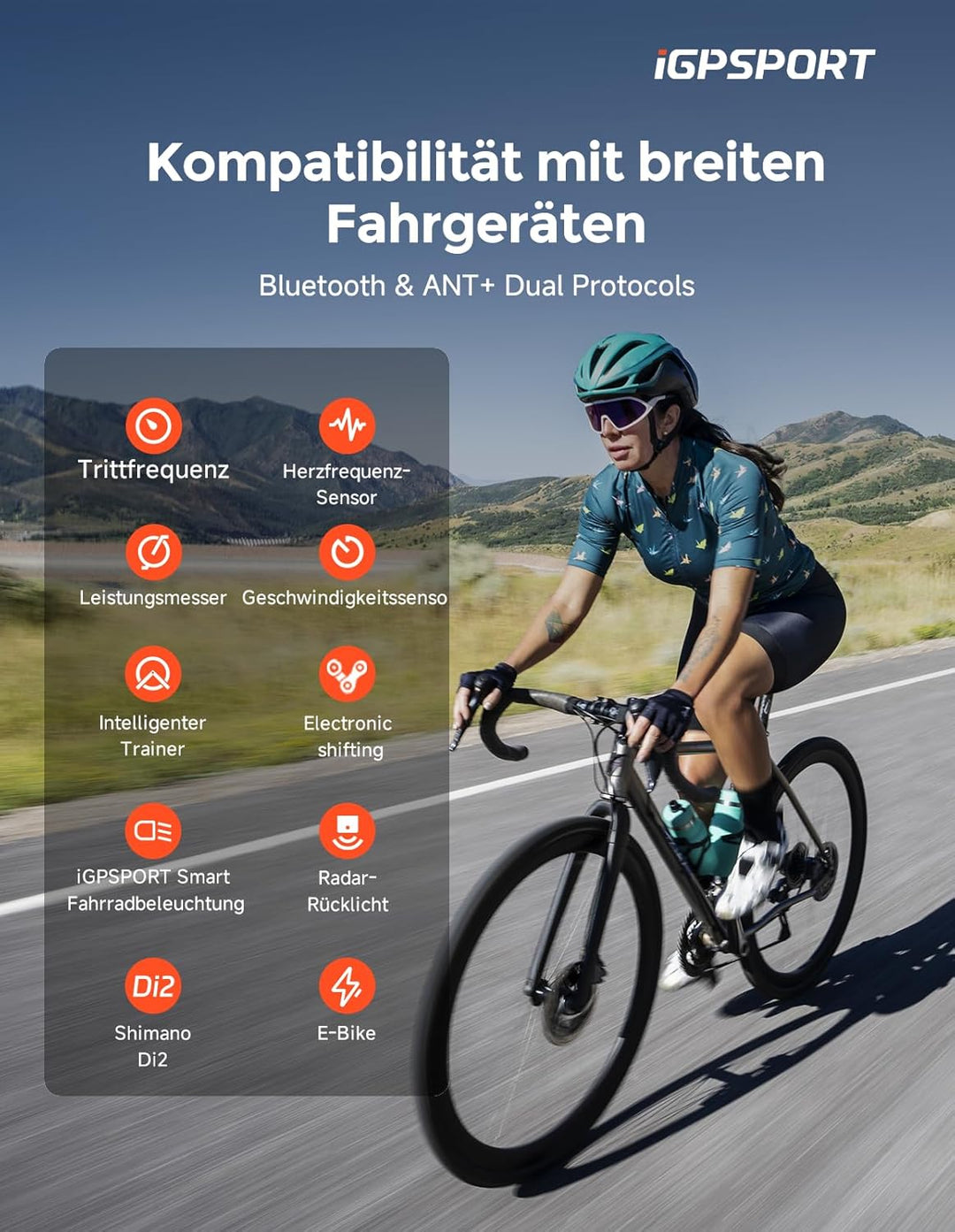 iGPSPORT BSC300T GPS Fahrradcomputer Kabellos, Touchscreen und Tasten MAP-Navigation Trainingsfunkti