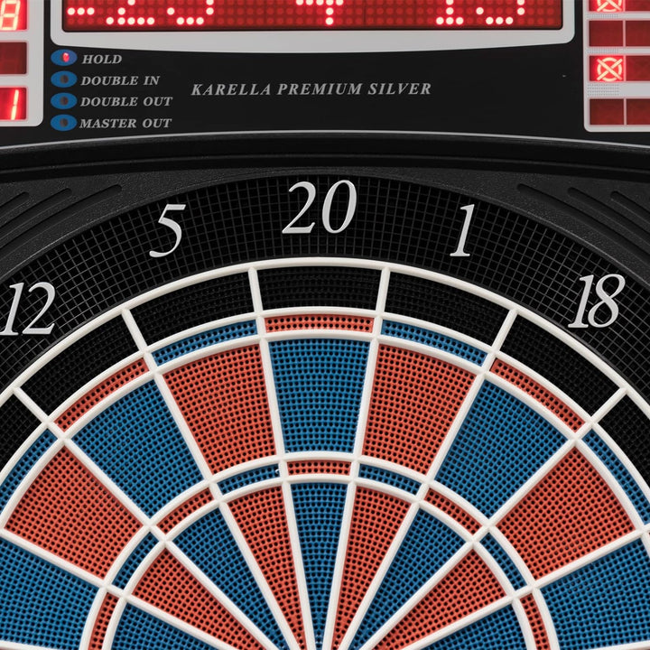 Karella Dartautomat Premium Silver, ausgereifte Darttechnik, elektronisches Dartboard für jedes Skil