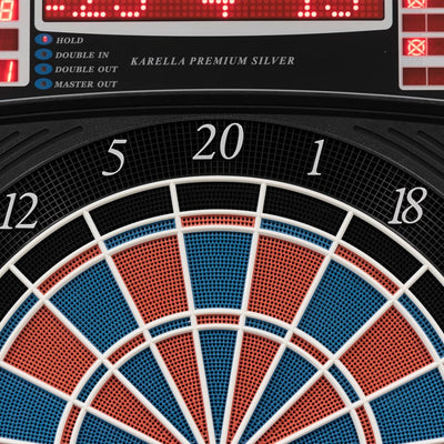 Karella Dartautomat Premium Silver, ausgereifte Darttechnik, elektronisches Dartboard für jedes Skil