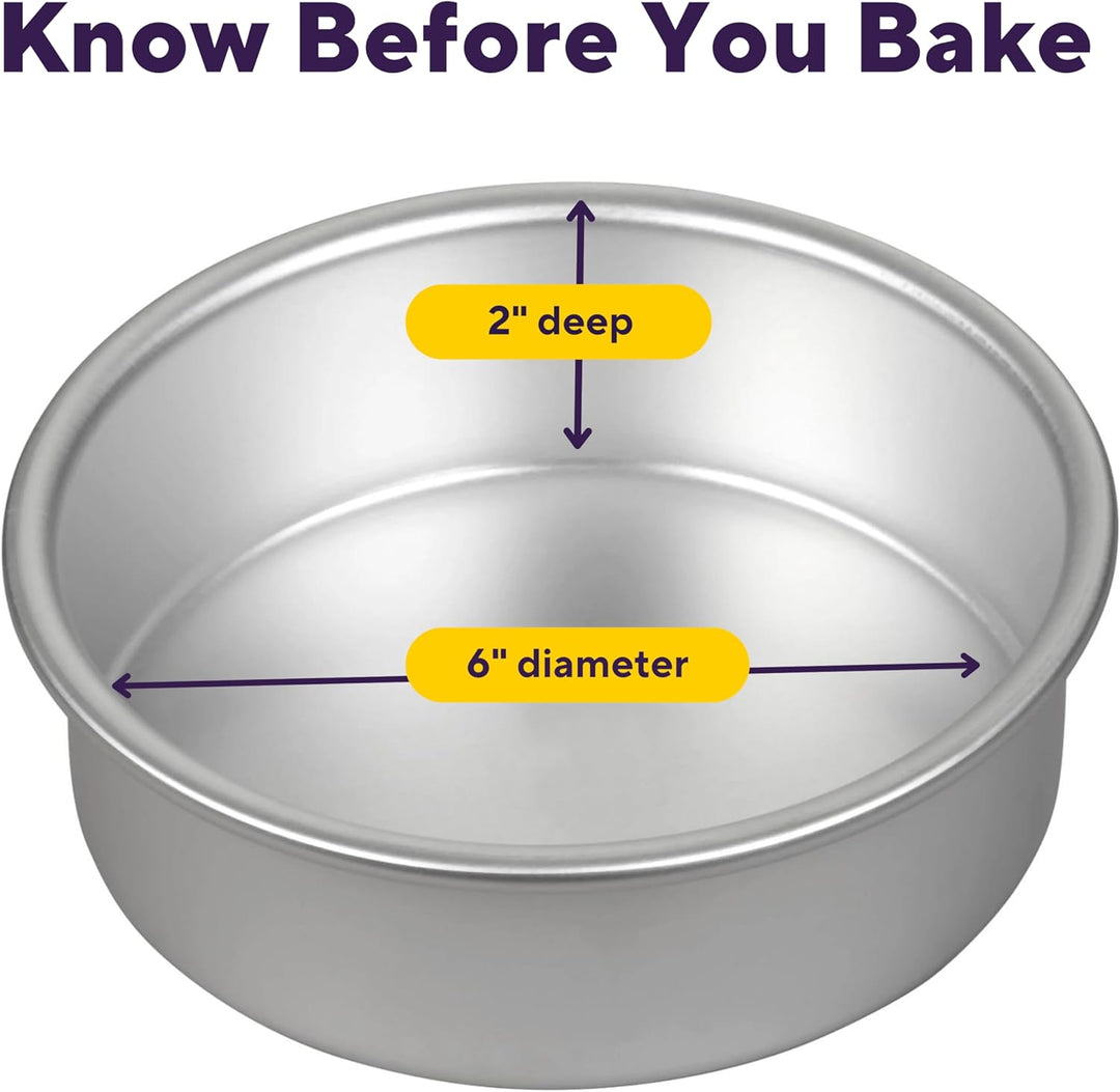 Wilton WI2105-2185 Round Pan Runde Pfanne, Aluminium, grau Rund, 15,2 cm Pfanne, Rund, 15,2 cm Pfann
