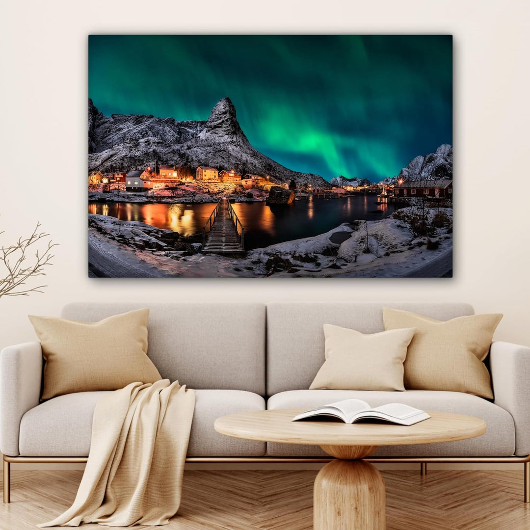 MuchoWow© Bild auf Leinwand Gross 120x80 cm XXL Schlafzimmer Bilder Wand Deko Wohnzimmer Modern Wand