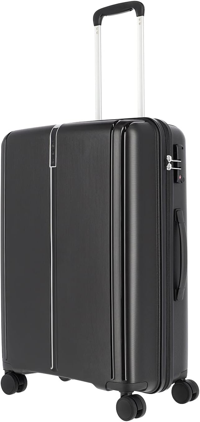 Travelite Vaka - 4-Rollen-Trolley 65 cm M black Schwarz, Schwarz