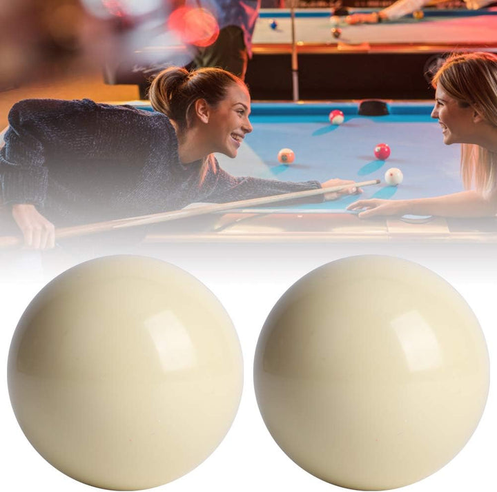 Alomejor Weisse Billardkugeln 2 Stück Standard Snooker Billardtisch Trainingsbälle Spielball 5.72CM