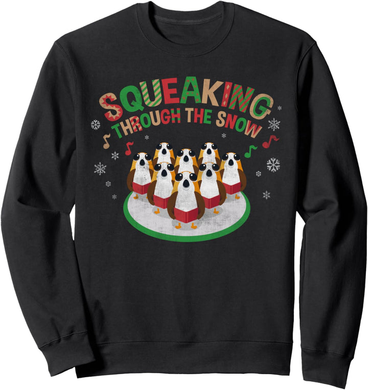 Star Wars Porgs Squeaking Through The Snow Holiday Sweatshirt