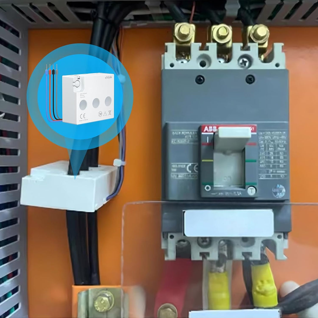eMylo Smart Wifi Energiemessgerät Mini-Stromverbrauchsmessgerät 99% hohe Genauigkeit 3 Phasen Echtze