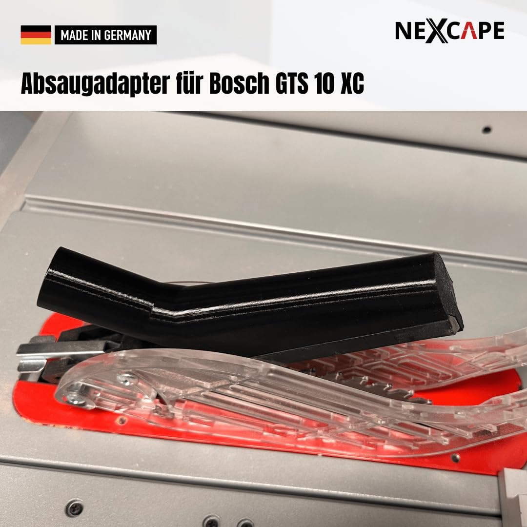 NEXCAPE Absaugadapter aus PETG, Passend für Bosch GTS 10 XC, 32mm Aussenanschluss, Werkstatt-Staubsa
