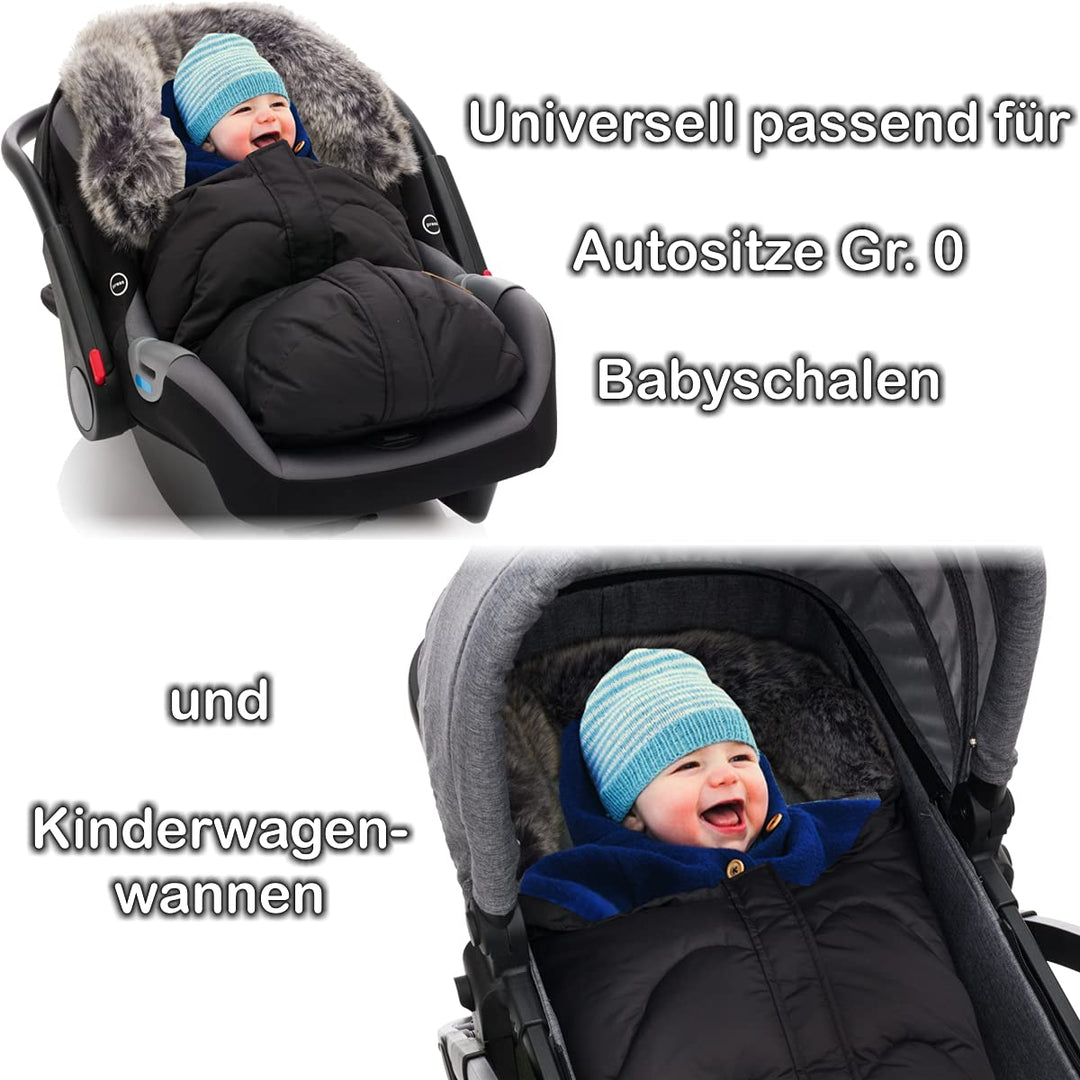 Fillikid Winterfusssack LHOTSE mit Coral - Fleece/Kinder Baby Fusssack universal für Kinderwagen Aut