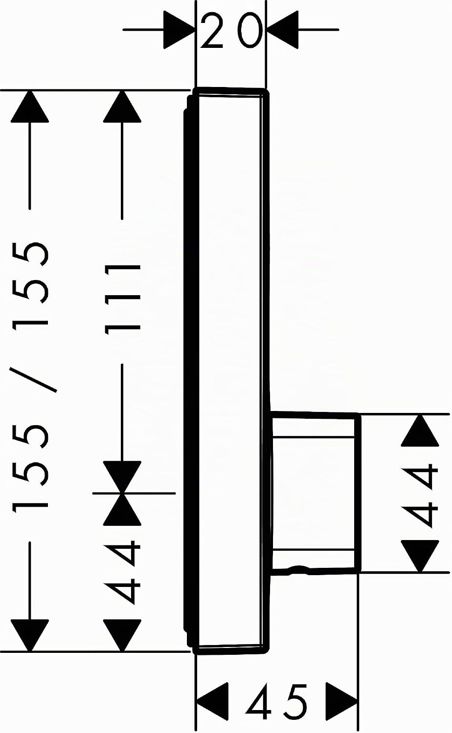 hansgrohe ShowerSelect Unterputz Mischer, für 1 Funktion, Chrom Chrom 1 Funktion Einhebelmischer, Ch