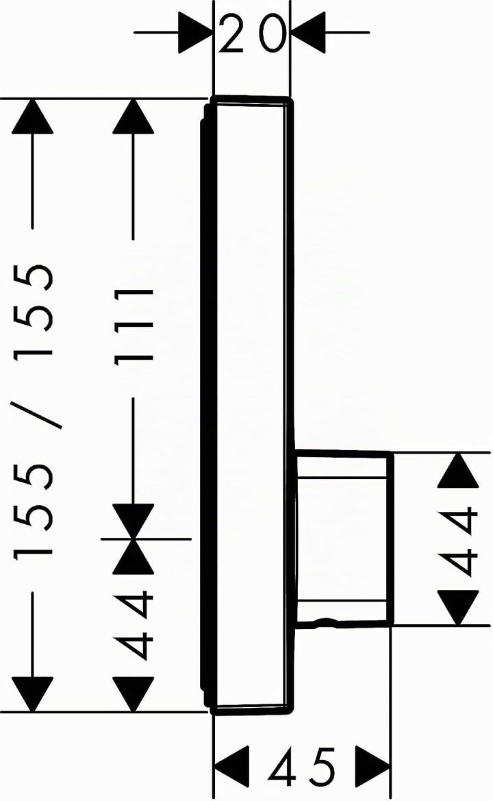 hansgrohe ShowerSelect Unterputz Mischer, für 1 Funktion, Chrom Chrom 1 Funktion Einhebelmischer, Ch
