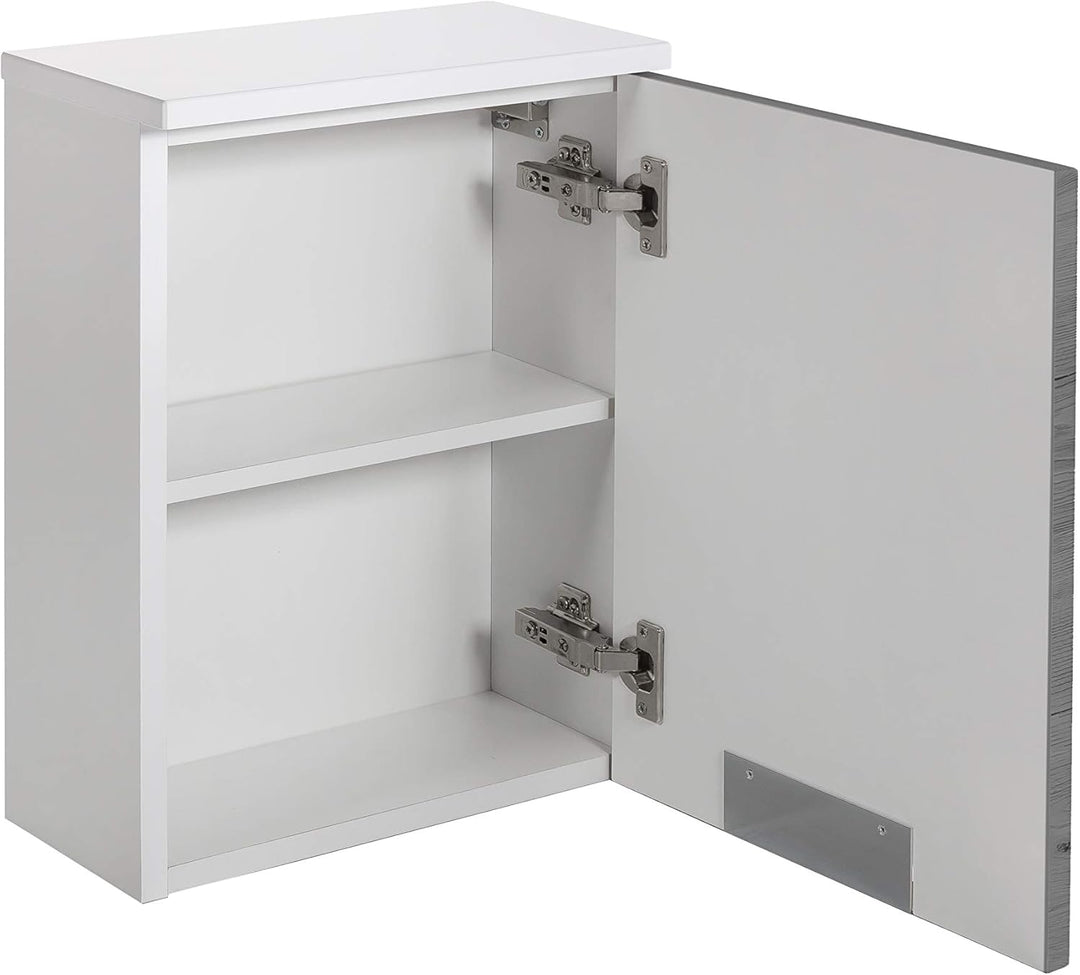 Schildmeyer Hängeschrank Rilana 130468, weiss Glanz, 46,5 x 33 x 16,5 cm, Weiss Glanz