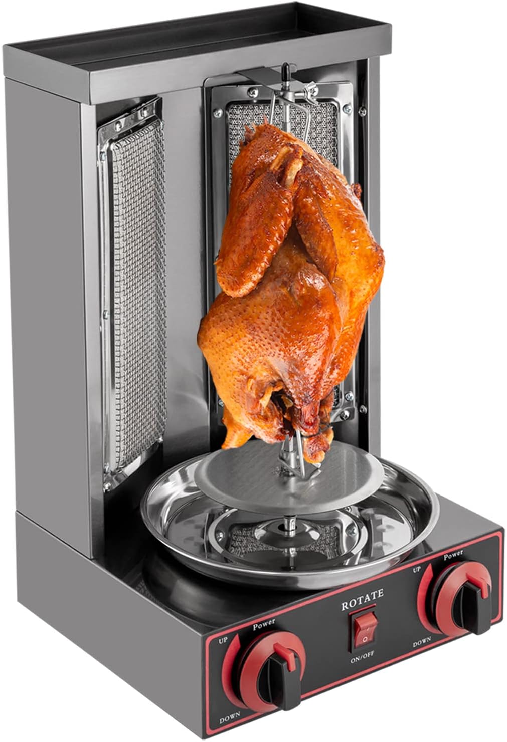 3000W Dönergrill | Döner Vertikal Multigrill Gas Machine, 48 * 30cm Elektrische Lpg Hähnchengrill Fü