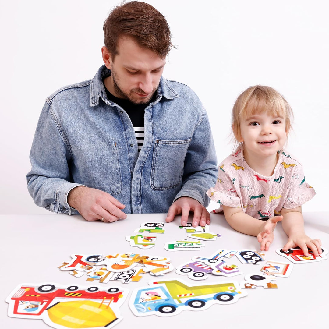 Progressive Puzzles Construction Vehicles - für Kinder ab 2 Jahren - 33 Teile - Fahrzeuge - Kinderpu