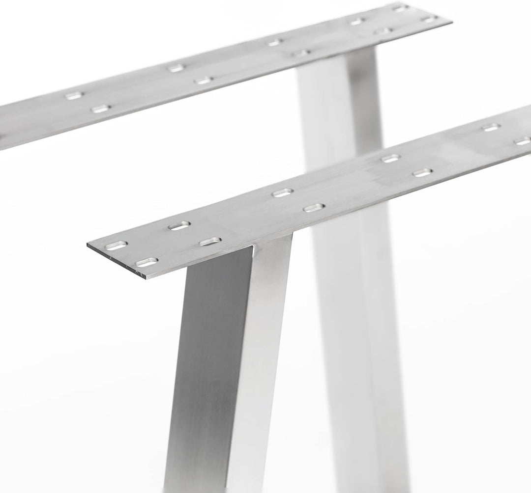 mina concept 11-2 Tischkufen Edelstahl – Tischgestell Trapez-förmig – Aussenmasse 70 x 72 cm – Profi