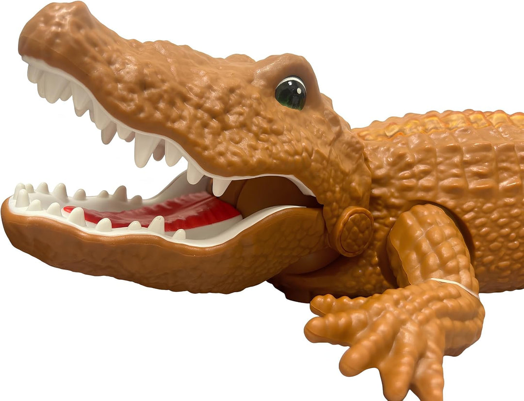 Ferngesteuertes Krokodil, gross, 38 cm, Riesen-Alligator mit Musik, realistische Geräusche, Gehen, d