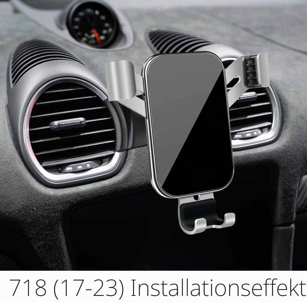 LUNQIN Kfz-Handyhalterung für 2017–2023 Porsche 718 Boxster Cayman Big Phones mit Hülle Auto Zubehör