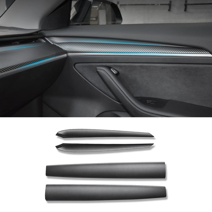 Carbon-Faser Armaturenbrettabdeckung für Tesla Model Y 2020-2023, Mittelkonsole Panel Sticker Innenz