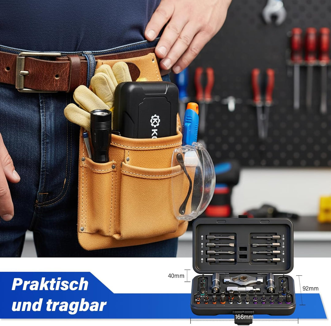 42-in-1 Magnetisches Schraubendreher-Set, Multi-Bit-Magnetschraubendreher-Set mit Abnehmbarem Ratsch