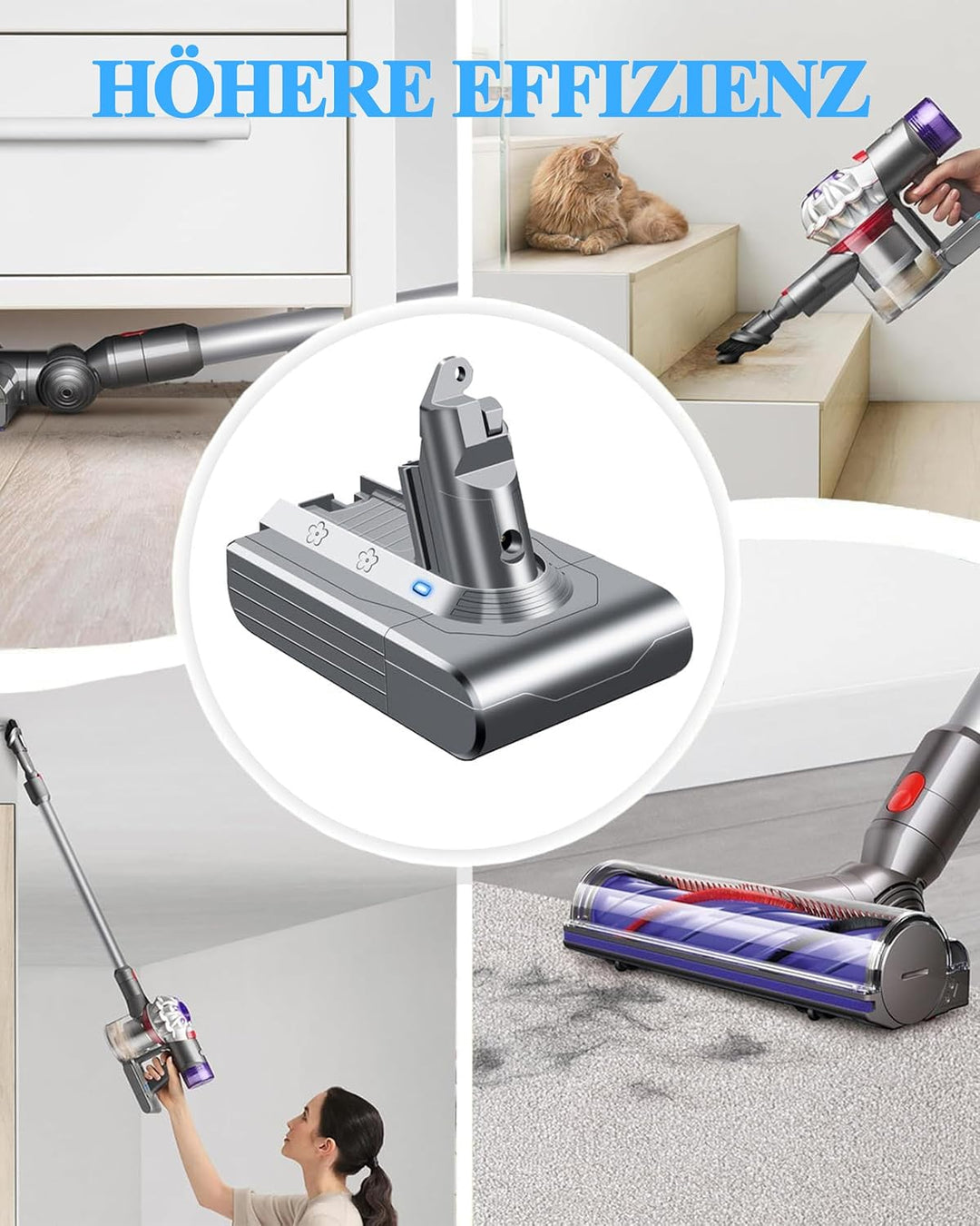 DTK Akku Ersatzakku Für Dyson Staubsauger V6 SV03 SV05 SV06 SV07 SV09 DC62 DC58 DC59 DC61 DC72 DC74