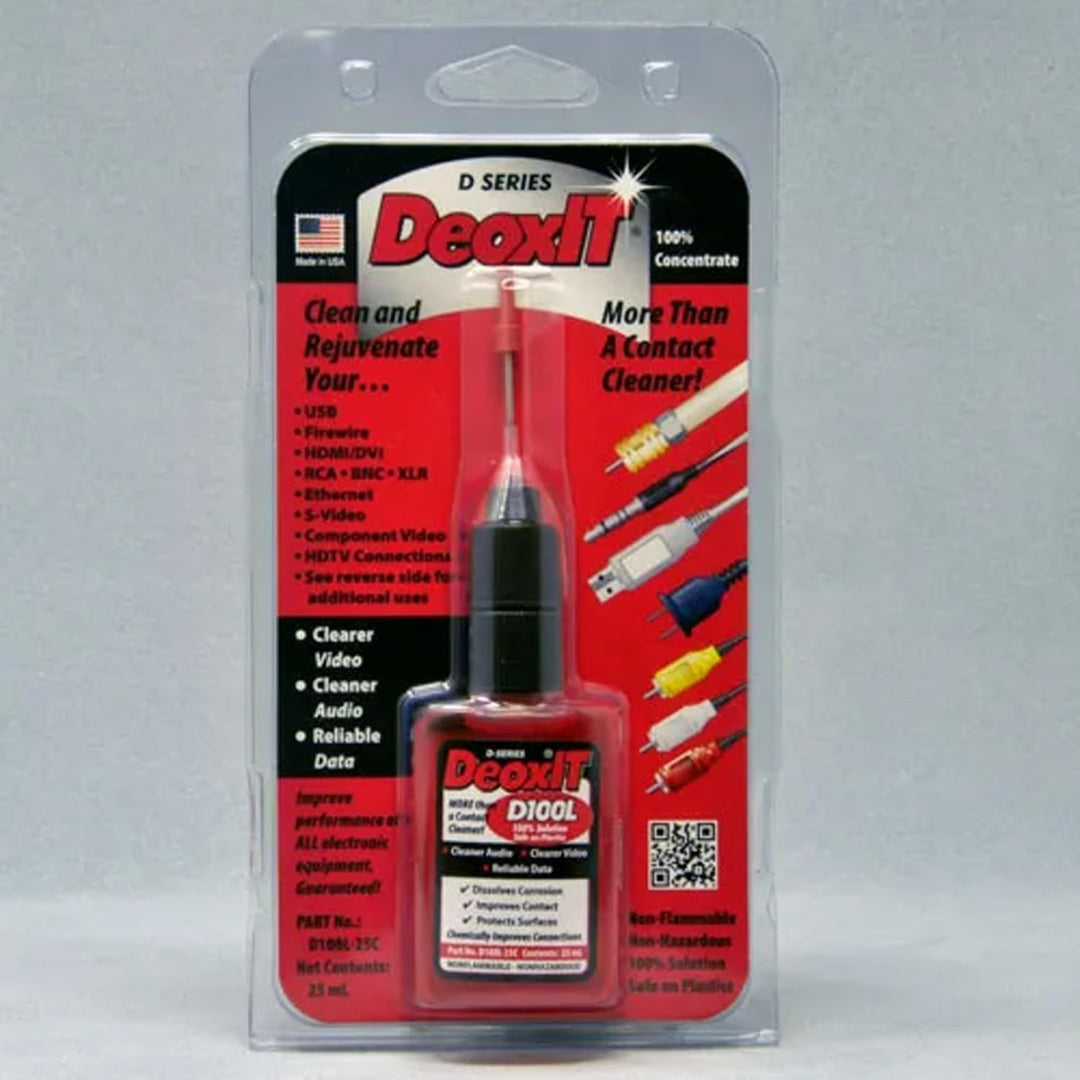Caig DeoxIT D100L-25C Kontaktreiniger Pflegemittel für Metalloberflächen + keepdrum Mikrofasertuch
