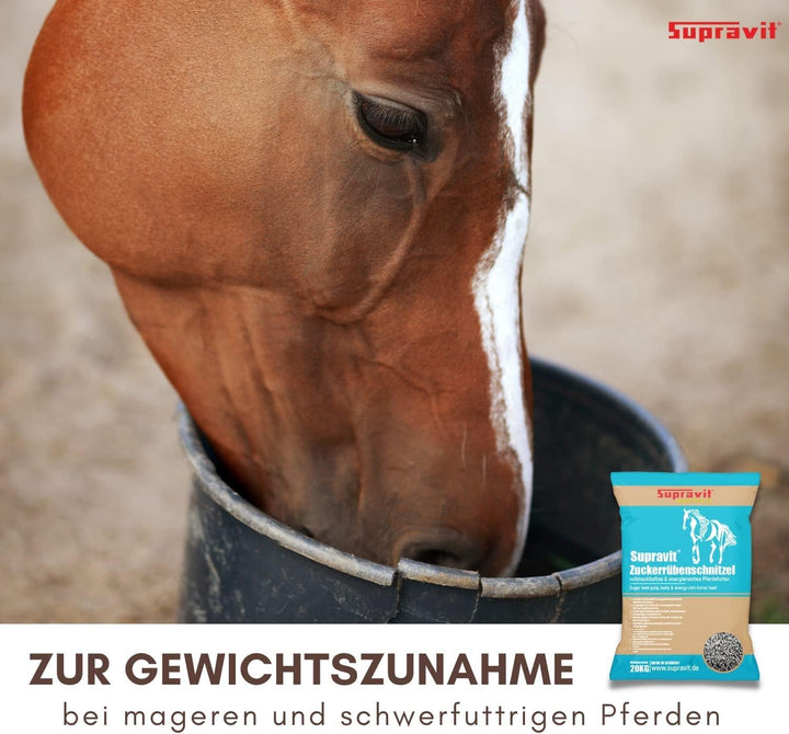 Supravit Rübenschnitzel 20kg | schmackhaftes & energiereiches Pferdefutter | Zuckerrübenschnitzel fü