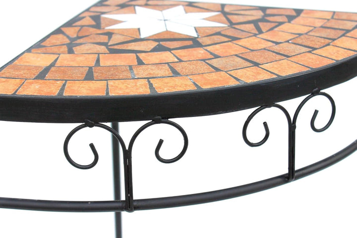 DanDiBo Blumenhocker Mosaik Eckregal 2er Set 42 und 52 cm Blumenständer 12013 Beistelltisch Pflanzen