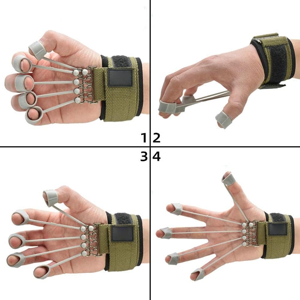 Faruxue Fingertrainer - Finger und Hand Extensor Trainer Exerciser mit Widerstandsband Stretcher Stä