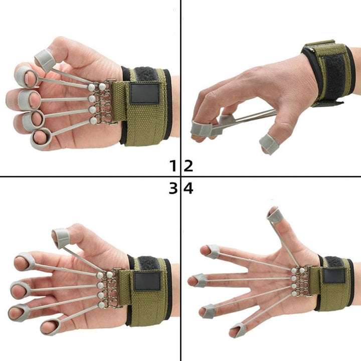 Faruxue Fingertrainer - Finger und Hand Extensor Trainer Exerciser mit Widerstandsband Stretcher Stä