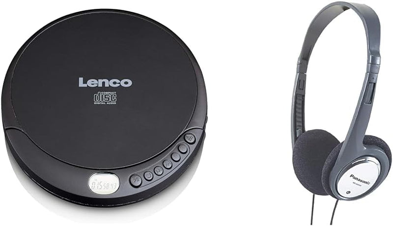 Lenco CD-010 - Tragbarer CD-Player Walkman - Diskman - CD Walkman - Mit Kopfhörern und Micro USB Lad