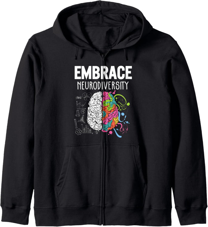 Embrace Neurodiversity Gehirn-Shirt Kapuzenjacke