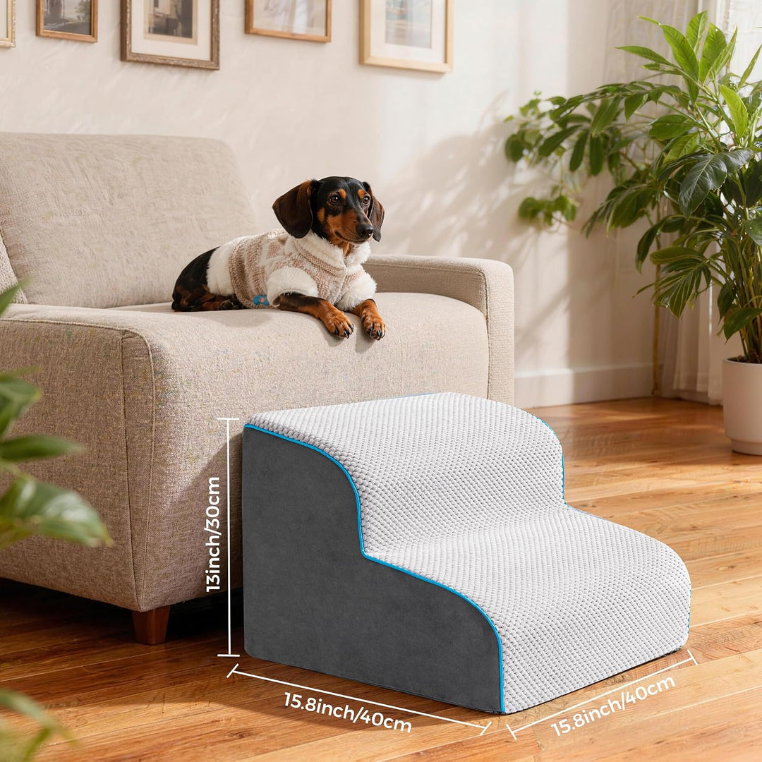 Hundetreppe &amp; Rampe für hohes Bett &amp; Sofa, 33-61 cm abnehmbare Haustiertreppe für kleine &amp; mittlere