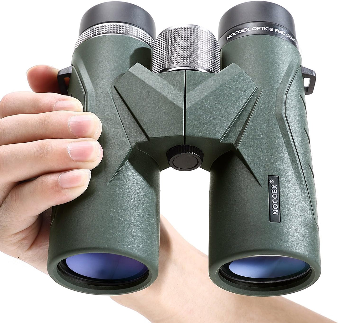 NOCOEX 10x42 Fernglas Erwachsene，Hochleistungs Vergrösserung Tragbar Ferngläser，Ideal für Vogelbeoba