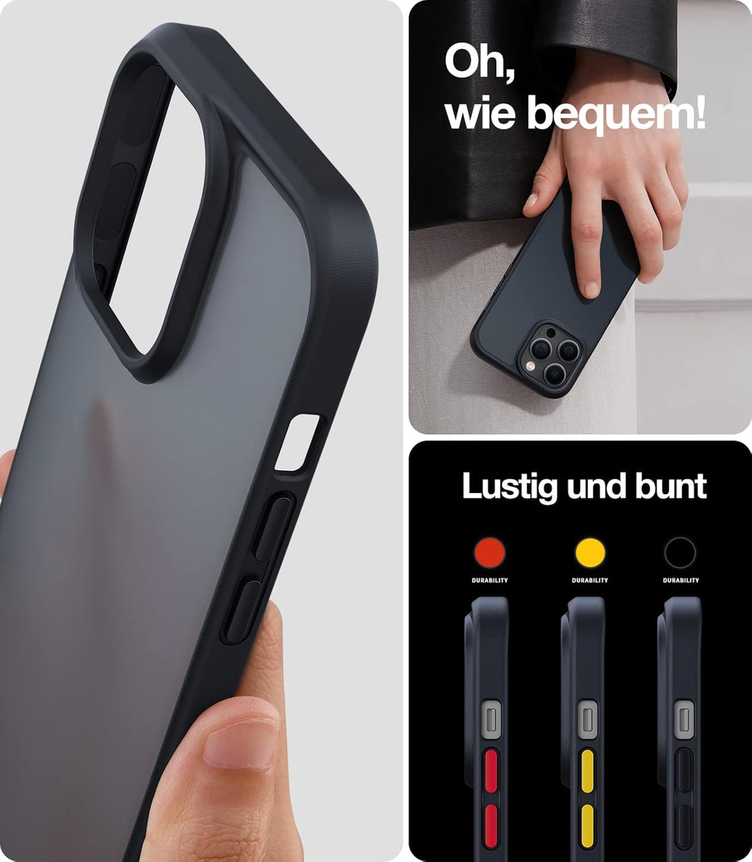 TORRAS für iPhone 13 Pro Hülle Echter Zertifizierter Militärschutz Handyhülle iPhone 13 Pro Case Sto