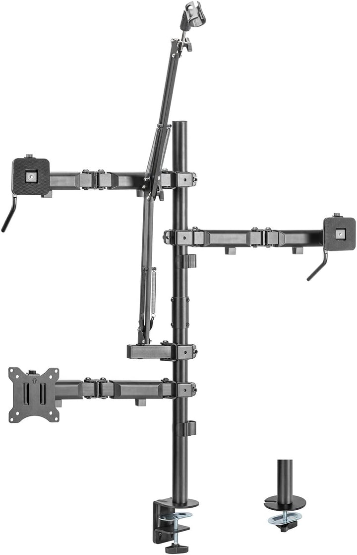 NanoRS RS164 All-in-One Studio Professionelle Tischhalterung für 17-32" Monitor, Mikrofon, Kamera un