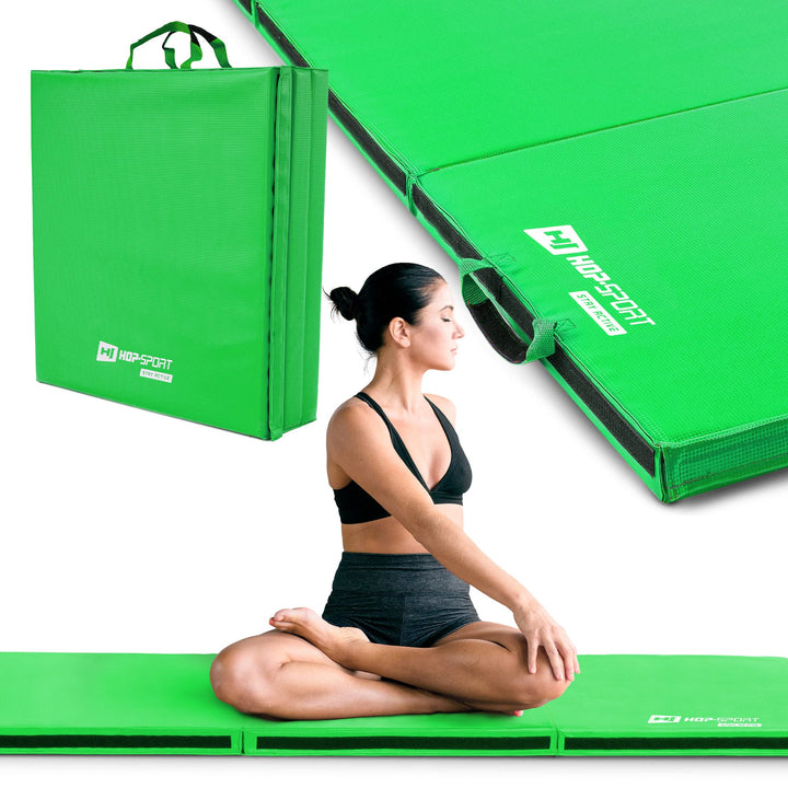 Hop-Sport Turnmatte klappbar - Bodenweichmatte für zuhause 180x60x5cm - Fitnessmatte, Gymnastikmatte