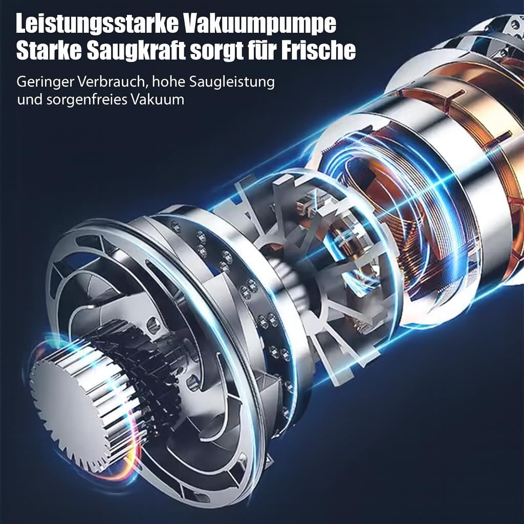 Vakuumierer, Automatischer Lebensmittel-Vakuumiergerät, One-Touch-Vakuumversiegelung für die Konserv