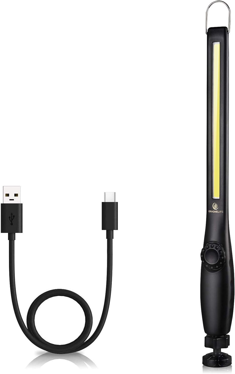 ORHOMELIFE LED Arbeitsleuchte Akku- 800LM LED Stablampe Handlampe Werkstattlampe Inspektionsleuchten
