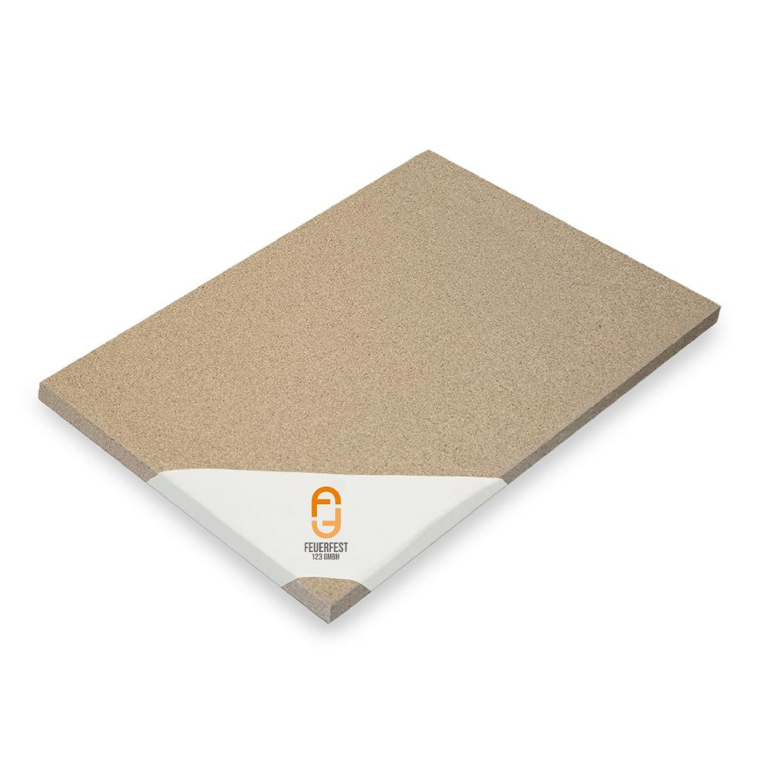 Feuerfest 123 - Vermiculite Platte 300x200x15 mm, Schamotte Ersatz zur Reparatur von Feuerräumen, Br