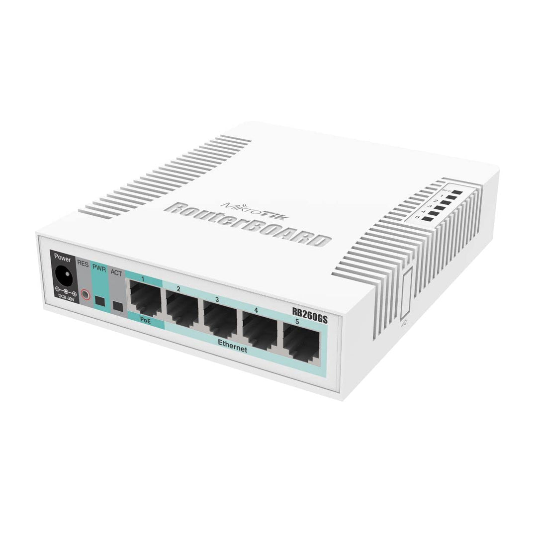 Mikrotik RB260GS Gigabit Ethernet (10/100/1000) Power over Ethernet (PoE) White