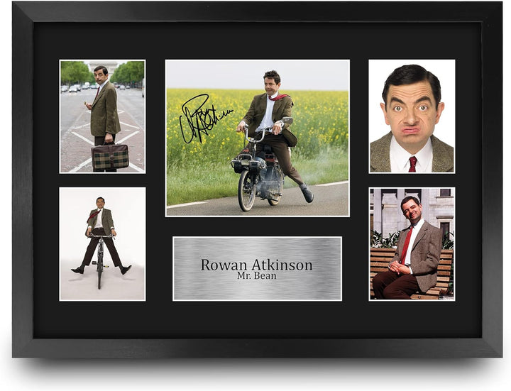 HWC Trading FR A3 Rowan Atkinson Mr Bean Gifts Bild mit Autogramm, A3, gerahmt