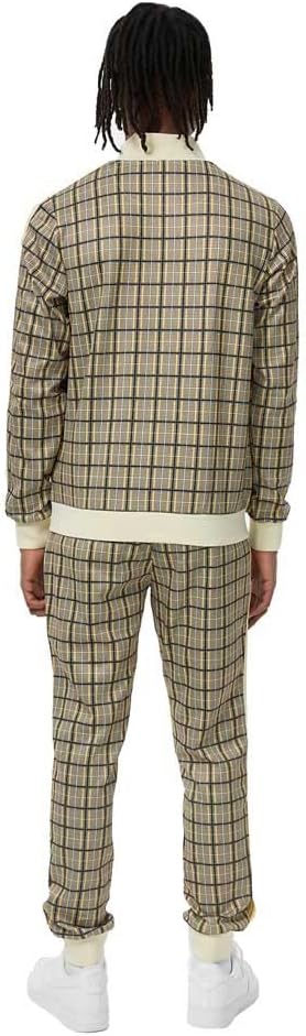 Lonsdale Herren Seabrook Tracksuit 3XL Yellow/Brown/Ecru, 3XL Yellow/Brown/Ecru