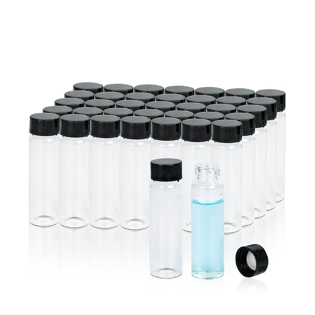 ALWSCI 100 Stück Glasfläschchen 12ml Probe Klarglas Fläschchen mit Schraubverschluss, Probenahme Gla